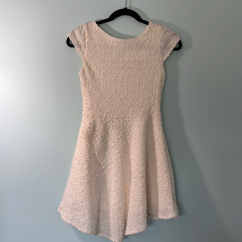 Laundry by Shelli Segal off white fit and flare dress